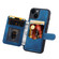 iPhone 15 Plus Skin Feel Dream RFID Anti-theft PU Card Bag Phone Case - Peacock Blue