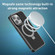 iPhone 15 Plus Skin Feel PC+TPU Cooling Magnetic Magsafe Phone Case with Stand - Navy Blue