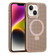 iPhone 15 Plus Skin Feel PC+TPU Cooling Magnetic Magsafe Phone Case with Stand - Pink