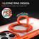 iPhone 15 Plus Skin Feel Transparent 360 Degree Rotating Silicone Ring Holder Phone Case - Purple