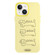 iPhone 15 Plus Skin Feeling Jelly TPU Hybrid PC Phone Case - Animal Lines Yellow