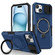 iPhone 15 Plus Sliding Camshield MagSafe Holder TPU Hybrid PC Phone Case - Royal Blue