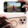 iPhone 15 Plus Slim Color Contrast MagSafe PC Transparent Phone Case - Gold