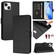 iPhone 15 Plus Smile Embossing RFID Leather Phone Case - Black