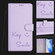 iPhone 15 Plus Smile Embossing RFID Leather Phone Case - Light Purple
