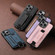 iPhone 15 Plus Suteni H02 Litchi Leather Card Wallet Stand Back Phone Case - Purple