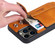 iPhone 15 Plus SUTENI H12 Wrist Strap Leather Back Phone Case with Card Slot - Black