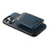 iPhone 15 Plus Suteni H17 Litchi Texture Leather MagSafe Detachable Wallet Phone Case - Blue