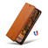 iPhone 15 Plus Suteni J02 Oil Wax Wallet Leather Phone Case - Khaki