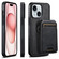 iPhone 15 Plus Suteni M2 Oil Wax MagSafe Horizontal Card Bag Phone Case - Black