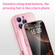 iPhone 15 Plus Thin Circle MagSafe Skin-feel AG Glass Phone Case - White