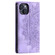 iPhone 15 Plus Totem Embossed Magnetic Leather Phone Case - Purple