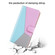 iPhone 15 Plus Tricolor Stitching Horizontal Flip Leather Phone Case - Blue