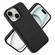 iPhone 15 Plus Tri-fold Holder Leather Phone Case with Card Slot - Black