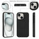 iPhone 15 Plus Tri-fold Holder Leather Phone Case with Card Slot - Black