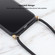 iPhone 15 Plus Wheat Straw TPU Shockproof Phone Case with Neck Lanyard - Black
