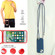 iPhone 15 Plus Wheat Straw TPU Shockproof Phone Case with Neck Lanyard - Blue