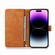 iPhone 15 Plus Wristband Card Slot Leather Phone Case - Brown