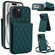 iPhone 15 Plus YM015 Crossbody Rhombic Card Bag RFID Phone Case - Green