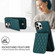 iPhone 15 Plus YM015 Crossbody Rhombic Card Bag RFID Phone Case - Green