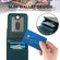 iPhone 15 Plus YM015 Crossbody Rhombic Card Bag RFID Phone Case - Green