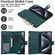 iPhone 15 Plus YM016 Rhombic Zipper Card Wallet Leather Phone Case with Lanyard - Green