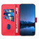 iPhone 15 Plus YX0070 Carbon Fiber Buckle Leather Phone Case with Lanyard - Red