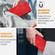 iPhone 15 Plus YX0080 Grid Butterfly Embossed Pattern Flip Leather Phone Case with Lanyard - Red