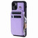 iPhone 15 Plus Zipper Card Slots RFID Phone Case - Purple