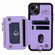 iPhone 15 Plus Zipper Card Slots RFID Phone Case - Purple