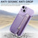 iPhone 15 Plus Zipper Wallet Leather Back Shockproof Phone Case - Purple