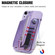 iPhone 15 Plus Zipper Wallet Leather Back Shockproof Phone Case - Purple