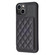 iPhone 14 / 13 BF25 Square Plaid Card Bag Holder Phone Case - Black