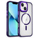 iPhone 14 / 13 Breathable Skin Feel Transparent MagSafe Magnetic Phone Case - Purple
