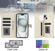 iPhone 14 / 13 Crossbody Multifunction Rhombic Leather Phone Case - White