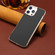 iPhone 14 / 13 Denior A20 Genuine Leather Litchi Texture MagSafe Frameless Phone Case - Black