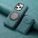 iPhone 14 / 13 Denior D20 Skin Feel MagSafe Holder Detachable Card Slot Phone Case - Blue