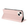 iPhone 14 / 13 Embossed Multi-functional Wallet Retro Leather Phone Case - Pink