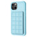 iPhone 14 / 13 Grid Card Slot Holder Phone Case - Blue