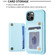 iPhone 14 / 13 Grid Card Slot Holder Phone Case - Blue