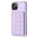 iPhone 14 / 13 Grid Card Slot Holder Phone Case - Light Purple