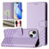 iPhone 14 / 13 Honeycomb Embossing RFID Leather Phone Case - Light Purple