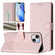 iPhone 14 / 13 Honeycomb Embossing RFID Leather Phone Case - Pink