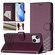 iPhone 14 / 13 Honeycomb Embossing RFID Leather Phone Case - Violet