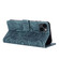 iPhone 14 / 13 Mandala Embossed Retro Frosted Leather Phone Case - Blue