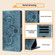 iPhone 14 / 13 Mandala Embossed Retro Frosted Leather Phone Case - Blue