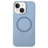 iPhone 14 / 13 Metal Frame Liquid Silicone MagSafe Phone Case - Sierra Blue