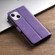 iPhone 14 / 13 N.BEKUS CSJ-P1 Solid Color Leather Phone Case - Purple