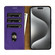 iPhone 14 / 13 N.BEKUS CSJ-P1 Solid Color Leather Phone Case - Purple