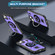 iPhone 14 / 13 Ring Holder Carbon Fiber PC Hybrid TPU Phone Case - Purple